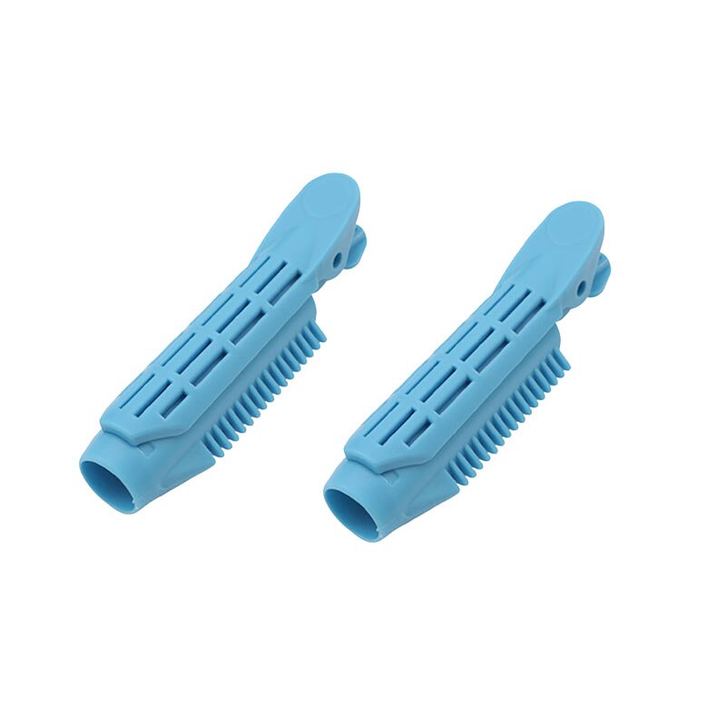 1/2/3Pcs Candy Kleur Haar Clip Wortel Pluizige Plastic Hair Curler Draagbare Bang Kapsel Golvend Haar pin Roller Haaraccessoires: Sky Blue 2PCS