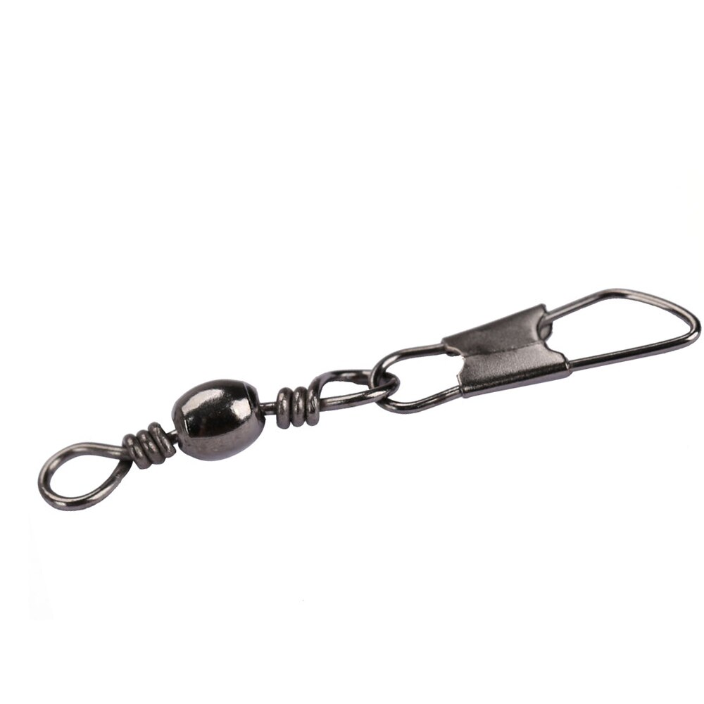 100Pcs Vissen Barrel Swivel Pin Connector Solid Ringen Met Interlock Snap TOO789