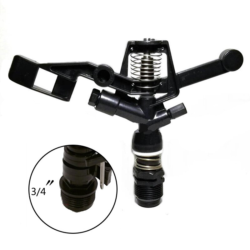 360 Degree Adjustable Plastic Spray Nozzle Garden Water Sprinkler Greening Garden Irrigation Rotatable Sprayer Garden Lawn 1Pcs: Black-2