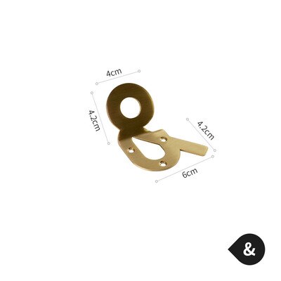Gancho con letras para colgar en la pared, perchero dorado con alfabeto de latón, accesorios para el hogar: YELLOW