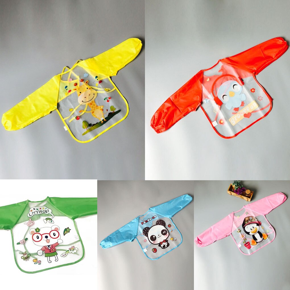 Baby Lätzchen Wasserdicht Kind Essen Kleidung kinder Langen Ärmeln Fütterung Kittel Bib Baby Schürze Bandana Lätzchen baby lätzchen neugeborenen