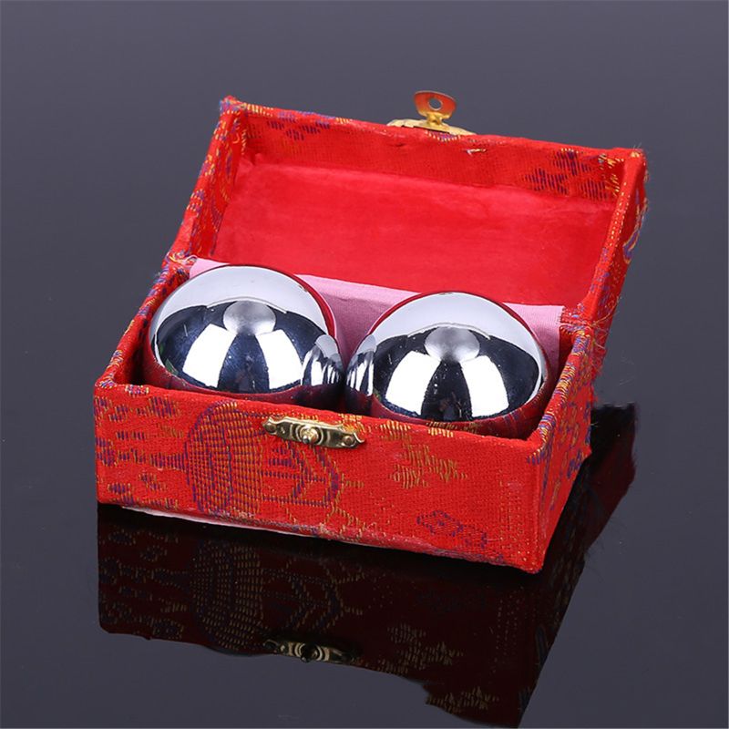 Een Paar Chinese Gezondheid Ballen Baoding Ijzeren Bal Massage Ballen Voor Hand Therapie 63HE