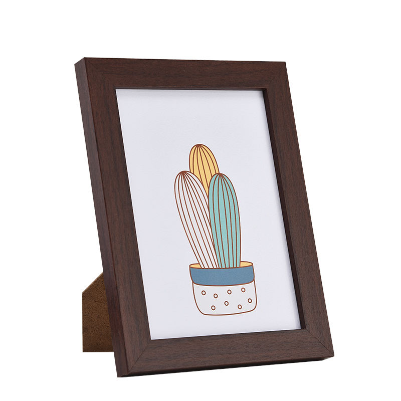 7 pulgadas 13x18 cm decoración del hogar álbum de fotos de escritorio marco de fotos de madera minimalista moderno: Castaño