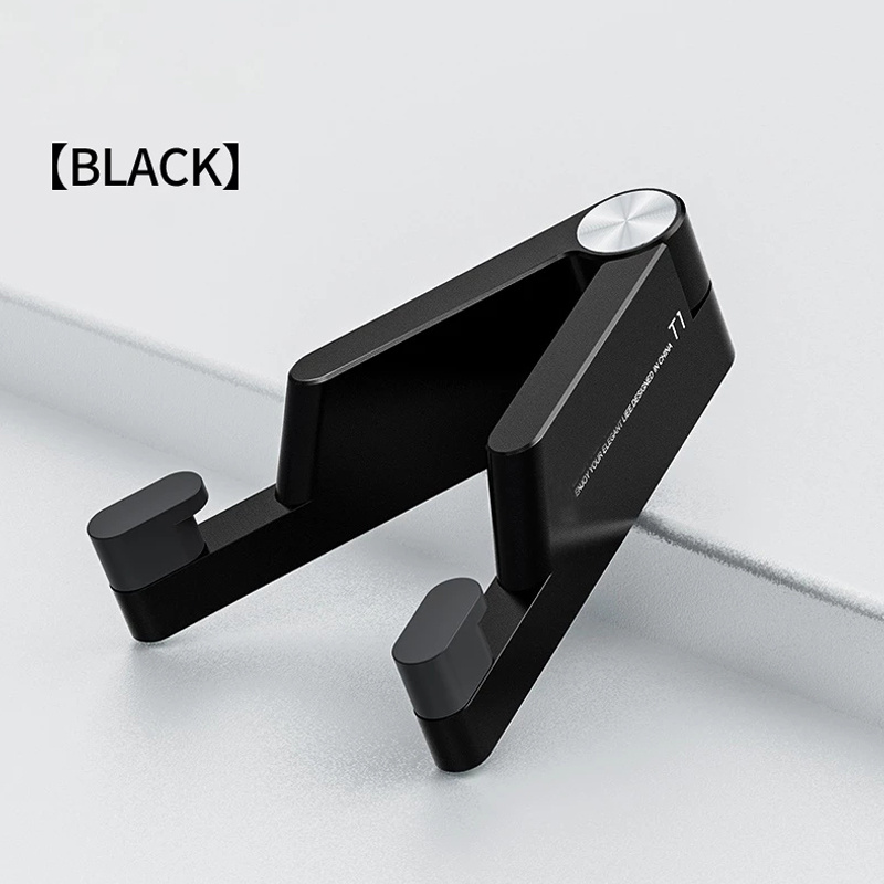 T1 Universal- Mini Aluminium Tragbare Falten Schreibtisch Halterung V-halterung praktisch Wiege Faltbare Stand für praktisch iPad: Schwarz