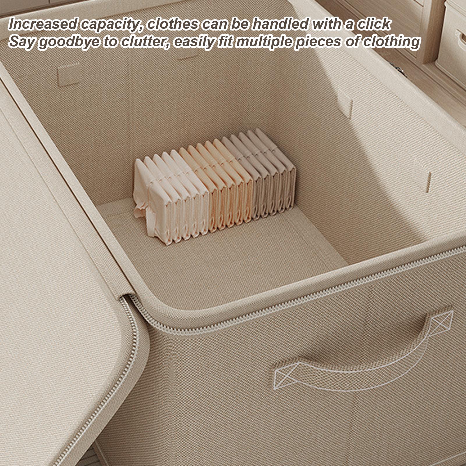 Locking Storage Box Stackable Storage Container Secure with Handle Locking Organizing Bin Washable Shelf Baskets for Home