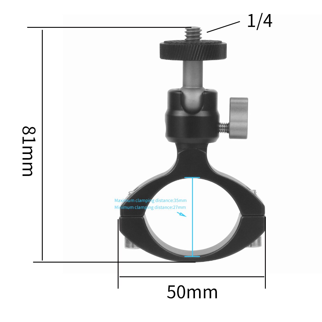 Support de fixation de guidon de vélo, tête sphérique entièrement en métal pour GoPro Xiaoyi Insta360 X R, pour caméra de moto, 360