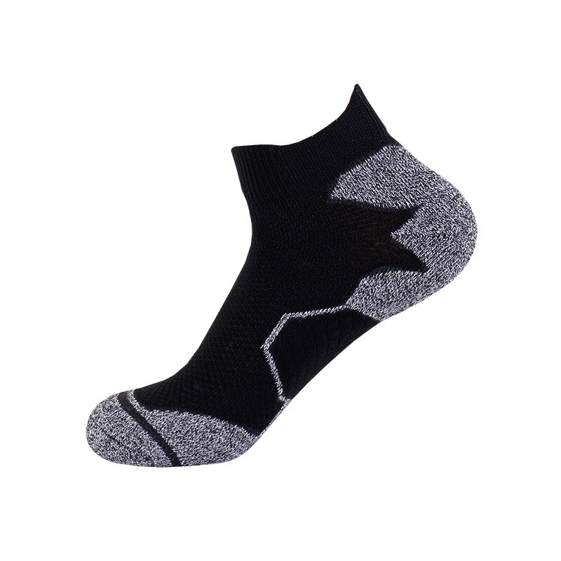 Frauen Basketball Sport Socken draussen Elite Sportlich Badminton Lauf Nicht-Unterhose Schweiß-saugfähigen Komfortable Atmungsaktive Socke: Schwarz