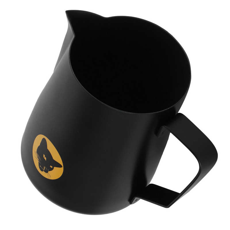 Koffie Koffie Art Stencil 600Ml Koffie Cup Mok Multifunctionele 304 Rvs Opschuimen Melk Pitcher Zwart Keuken