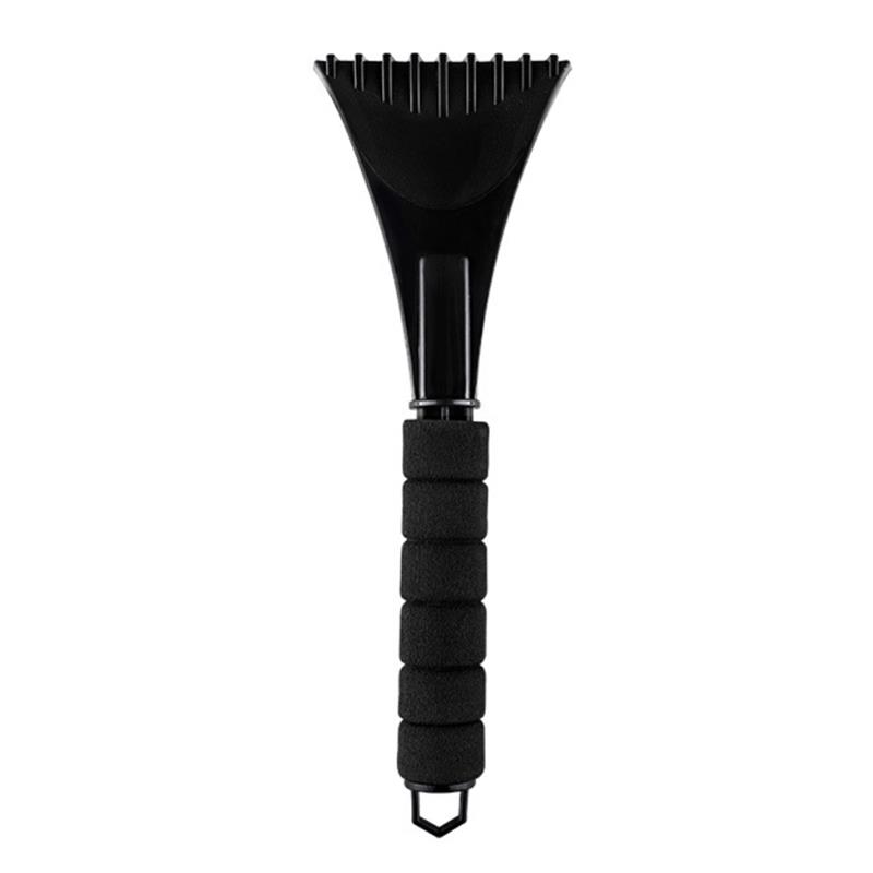 Eliminador de nieve para parabrisas de coche, escoba para eliminar el hielo y la escarcha del vehículo, con agujero trasero: black