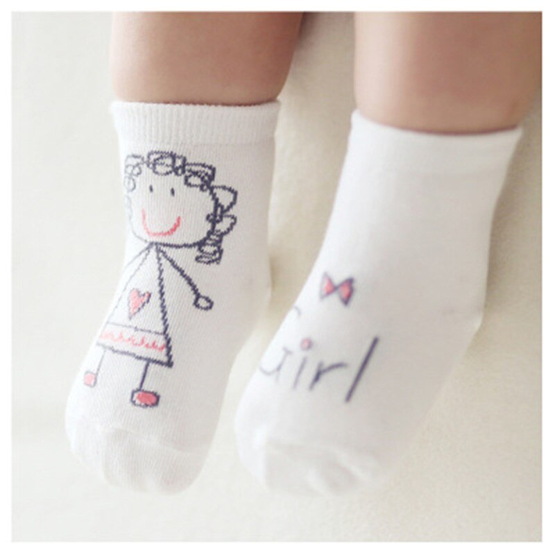 Cute Baby Socks For Newborn Spring Print Autumn Pattern Baby Socks Newborn Cotton Baby Boys Girls Cute Toddler Socks for babies: WZA026-Girl / 9M