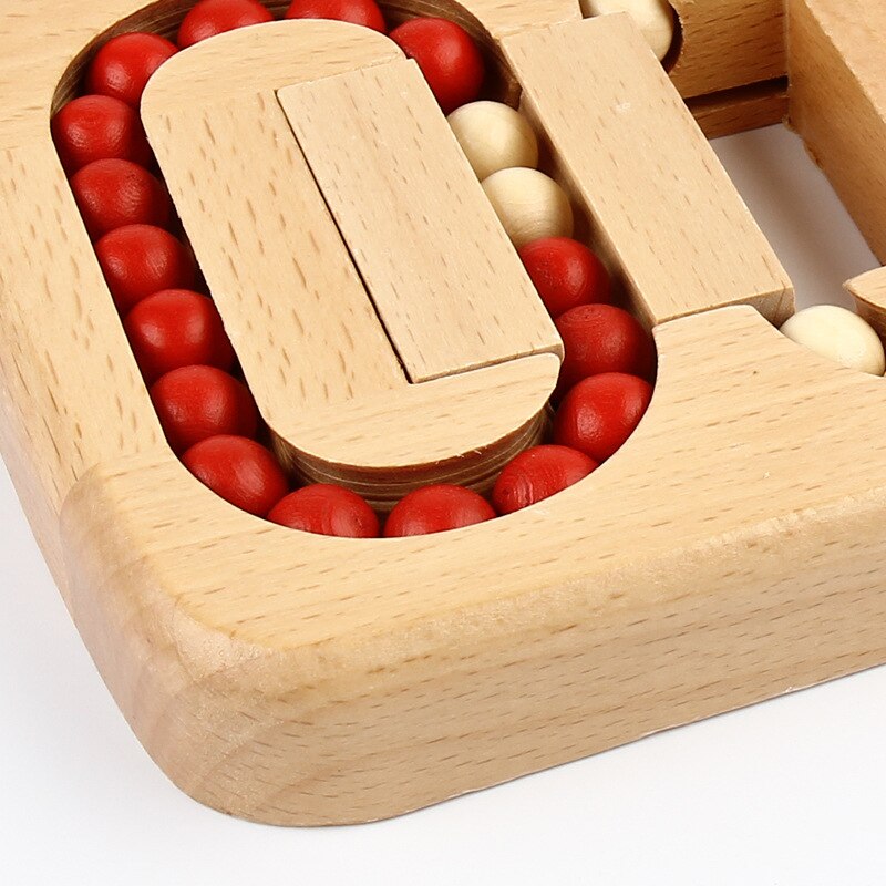 Wooden Flat Ball Maze Game Bearing Puzzle Adult Educational Loop Unlock Science anti-pressure toys