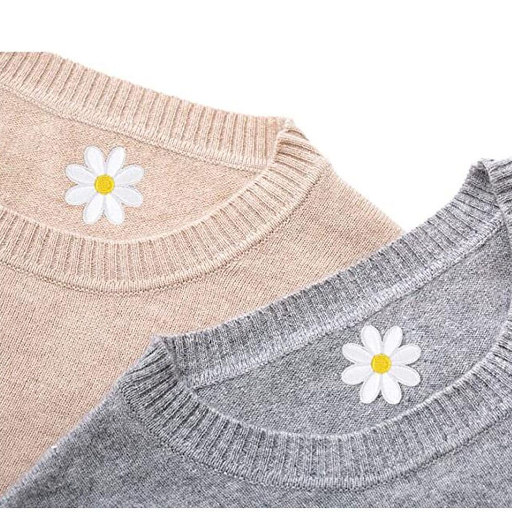 10 stk tusindfryd blomst strygelapper tøj broderet sy applikation reparation patch scrapbog