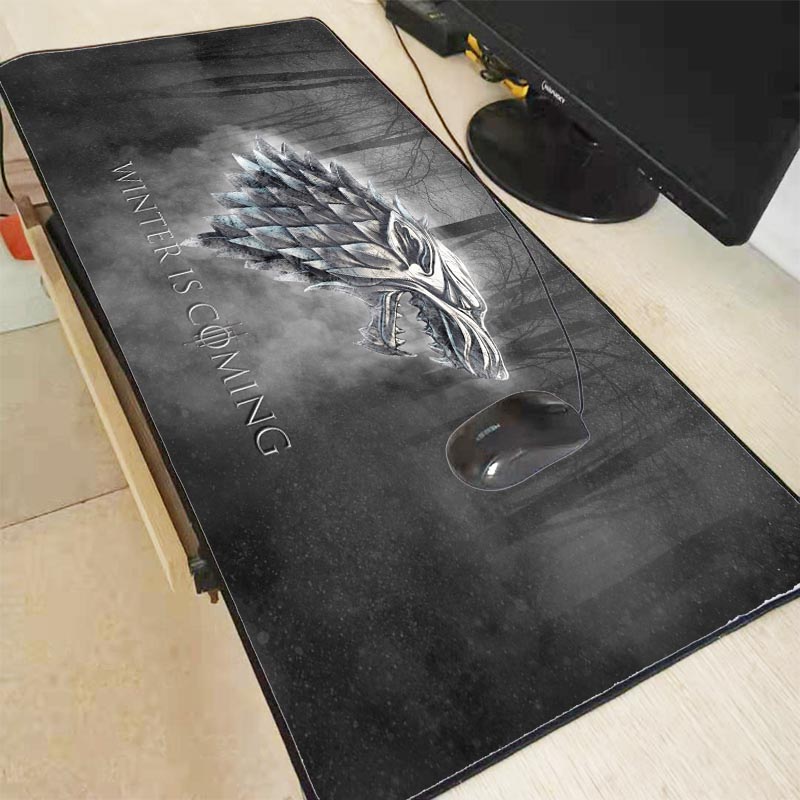 Mairuige Juego de tronos alfombrilla de ratón gamer 900x400mm alfombrilla de ratón de notbook alfombrilla de ratón para juegos grande ratón de borde de bloqueo PC de escritorio padmouse