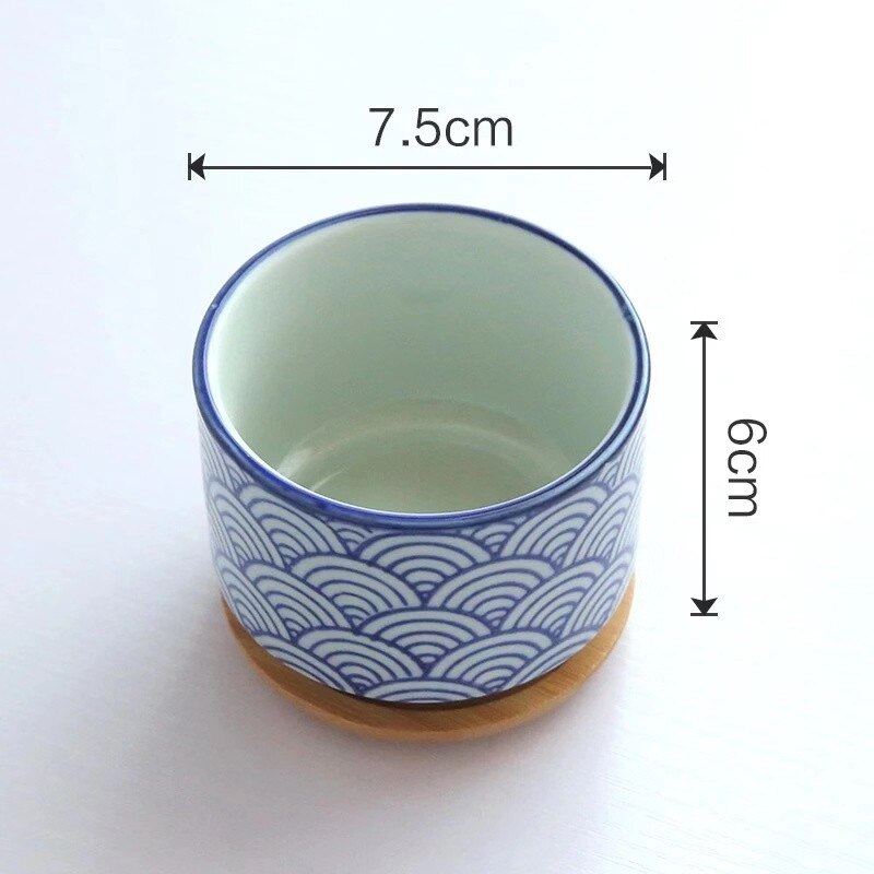 Ceramic Japanese Style Succulents Plants Container Office Bonsai Cactus Flower Pot Planter Home Garden Decor Ornaments: E