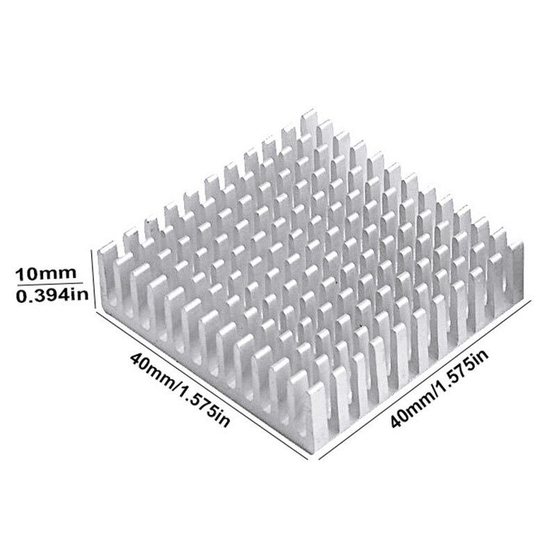 10pcs 40x40x11mm 4cm 40mm Aluminum Heatsink Heat Sink Radiator Cooling cr For Electronic Chip IC LED With Thermal Conductive