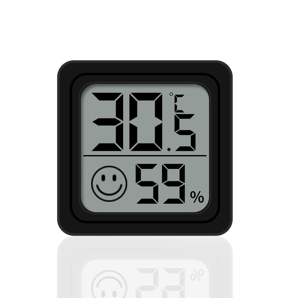 Xiaomi Youpin Thermometer Digitales Feuchtigkeitsmessgerät LCD-Bildschirm Hochpräzises Thermometer Feuchtigkeitssensor Mini tragbarer Testtisch: Schwarz