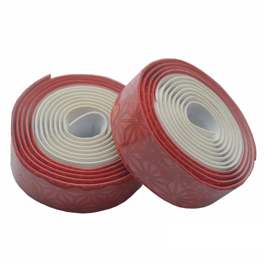Road Bike Handlebar Tapes Bicycle Bar Tape Wrapping Belt Anti-Slip Cycling Handle Grips Wraps Dead Fly Bicycle Strap: White Red