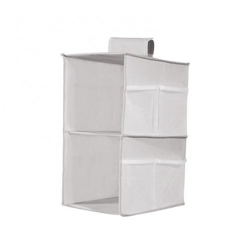Household Clothes Hanging Drawer Box Underwear Sorting Storage Wall Wardrobe Closet Organizer Shelves Organiser: Grey 2 Layers