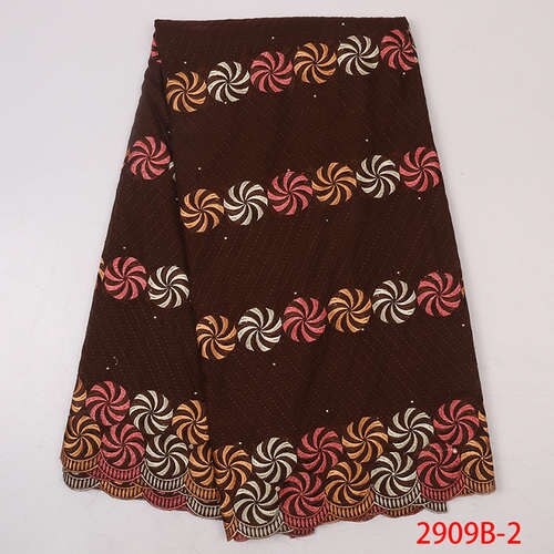 Swiss voile lace in switzerland swiss dry lace in switzerland,African cotton lace with rhinestones KS2909B-4: 2909B- 2