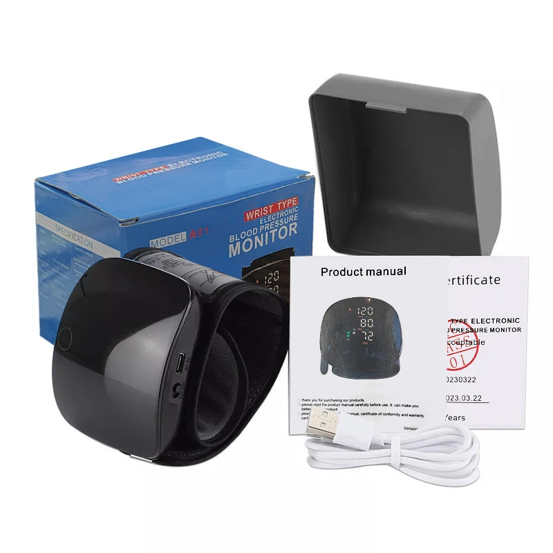 Handgelenk Typ Blutdruck messgerät LED-Anzeige schnelle Messung digitales Tensiometer BP Tono Meter Herzfrequenz USB wiederauf ladbar