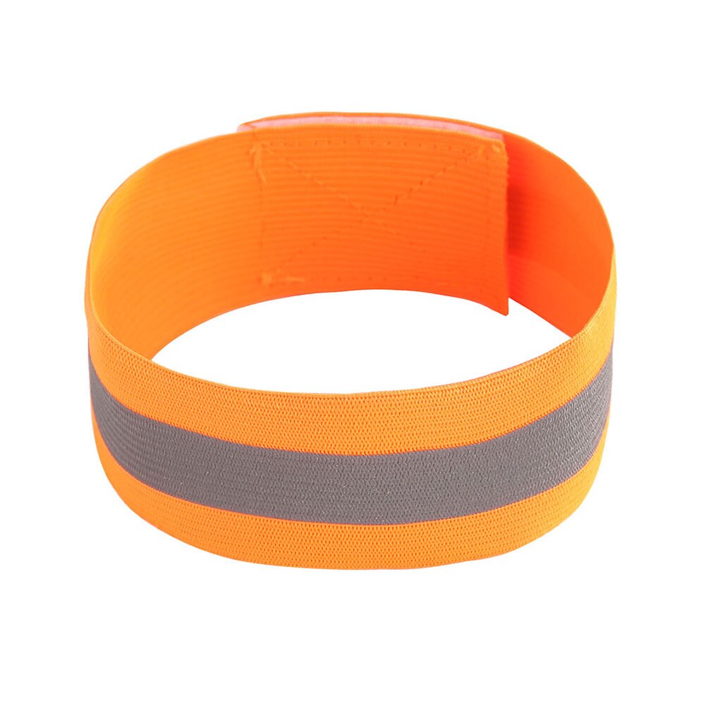 Elasticated Armband Wristband Durable Safety Reflective Belt Strap Snap Arm Band Armband for Night Jogging Walking Biking: Orange