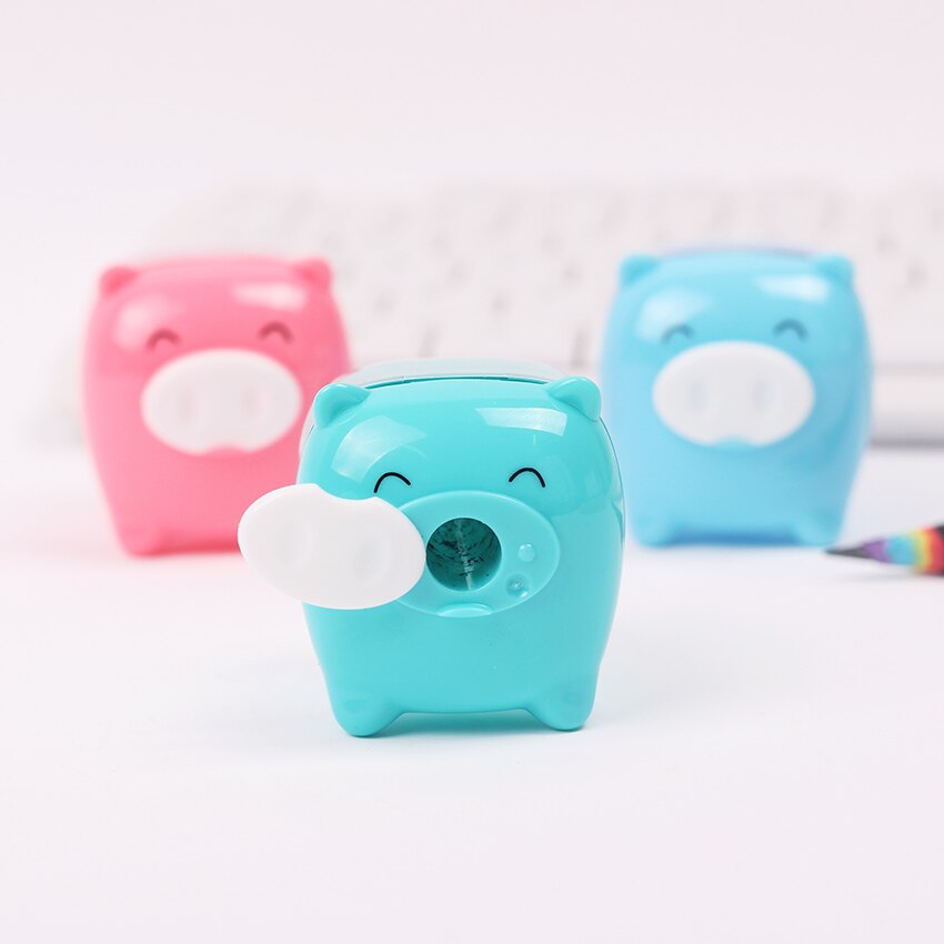 Sacapuntas de plástico Kawaii de color caramelo para niños, sacapuntas coreano para útiles escolares para niños, papelería, 1 ud.