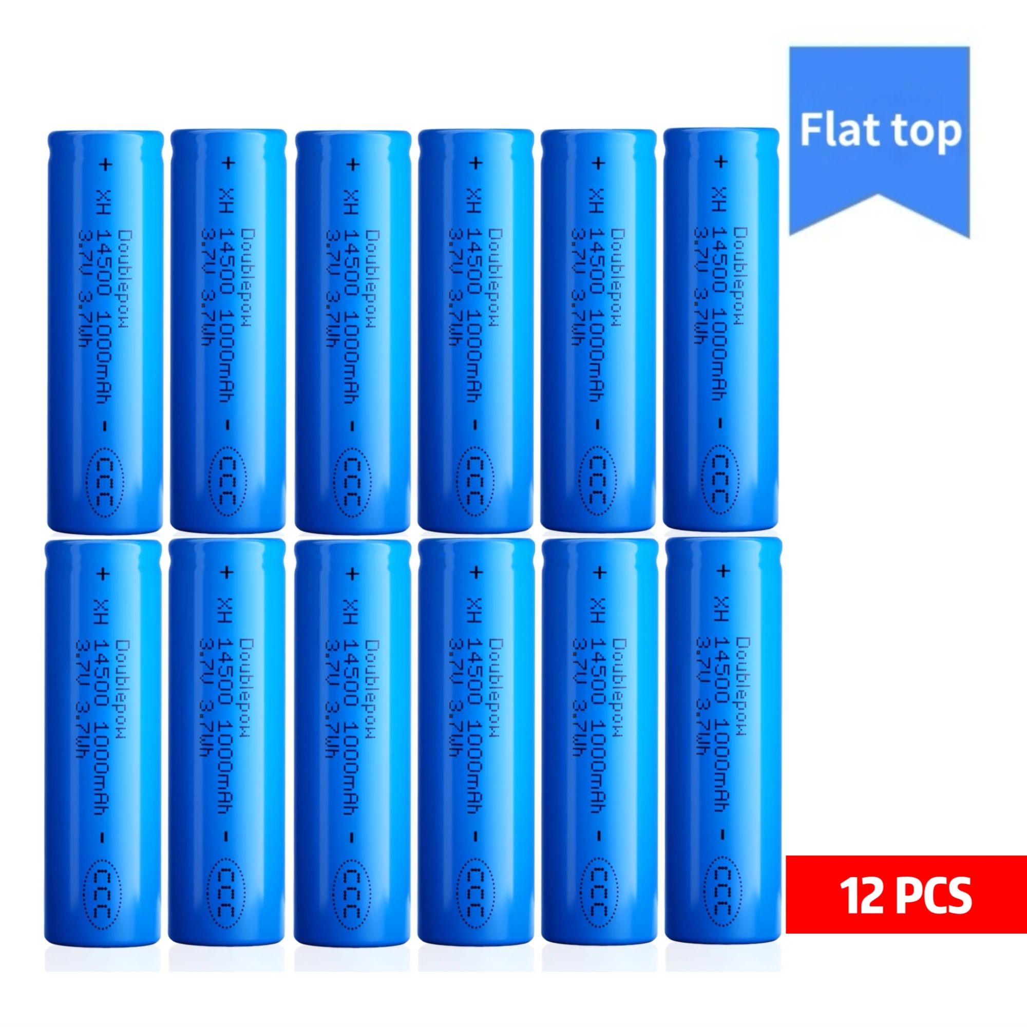 Batería 14500, 3,7 V, 1000mAh, cargador recargable de litio para afeitadora, altavoz, dron, aspiradora, micrófono, reloj inteligente, Sensor de juguete: Oro