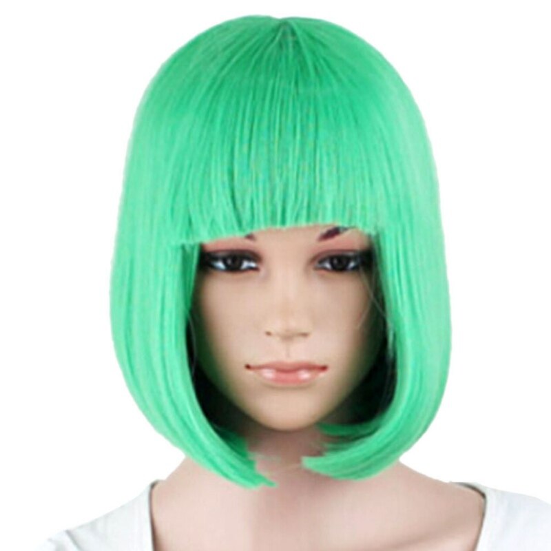 Perruque BOB cheveux courts lisses pour femmes | Frange Cosplay, 13 couleurs, pour fête, spectacle sur scène, fournitures de fête,: G