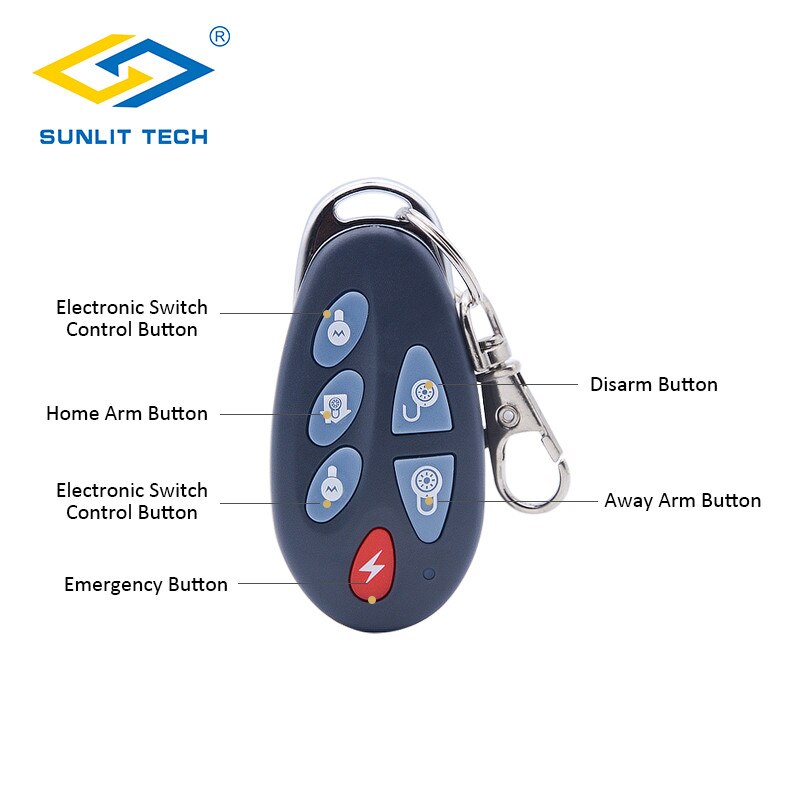 1/2/8pcs Wireless Remote Controller Key Fob for 433MHz Meian Alarm Home Security System ST-VGT ST-IIB ST-V ST-IIIB ST-IVB