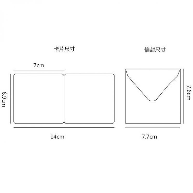 12 Stks/pak Vrolijk Kerstmis Nieuwjaar Mini Wenskaarten Met Enveloppen Zegen Postkaart Verjaardag Brief Envelop Cards