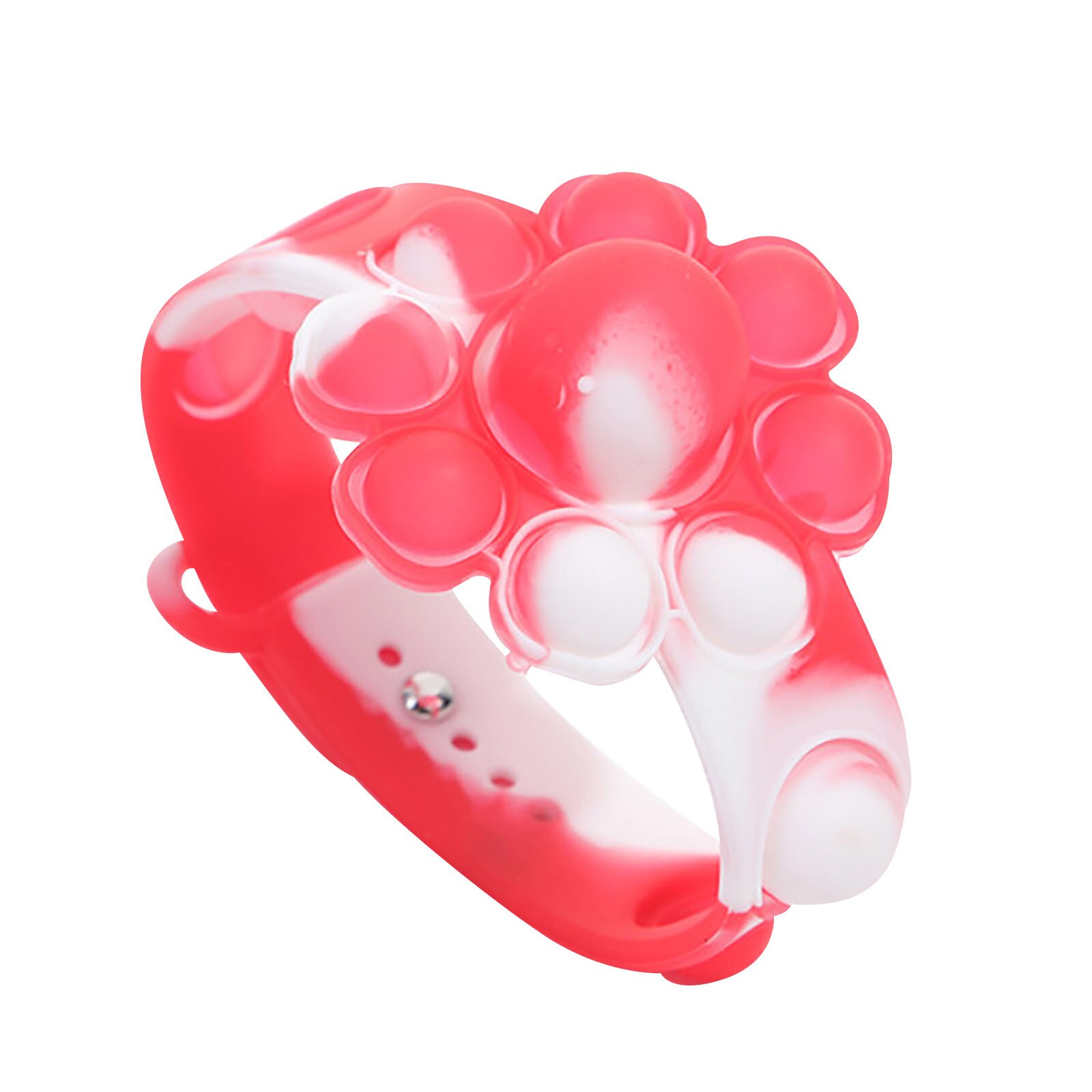 Fidget leker silikon barn spretter armbåndet push boble enkel fordypning voksne anti stress reliever sensorisk leke poppet: D