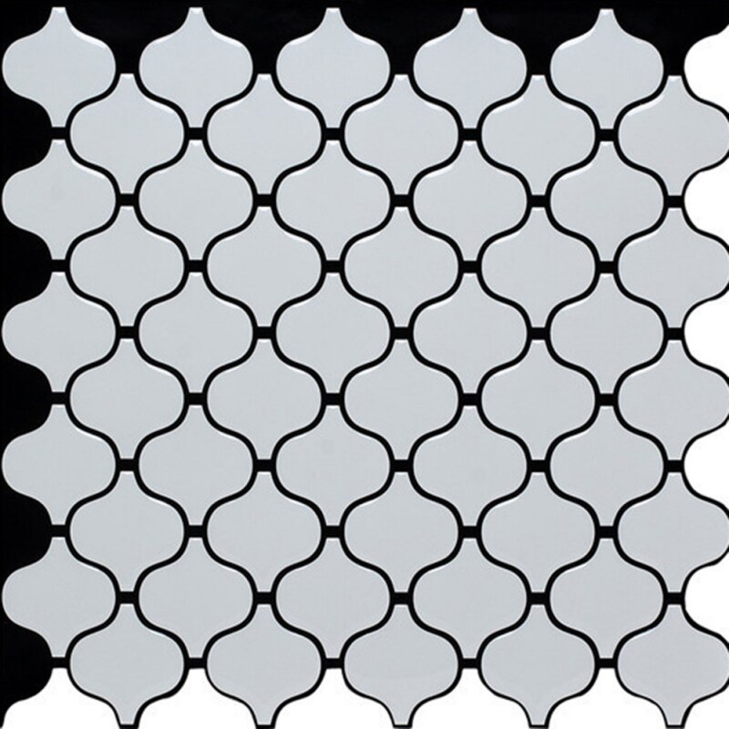 1PC 25x25CM 3D Three-dimensional Wall Sticker Self-adhesive Wall Sticker Epoxy Waterproof Diamond White Home Decoration: C