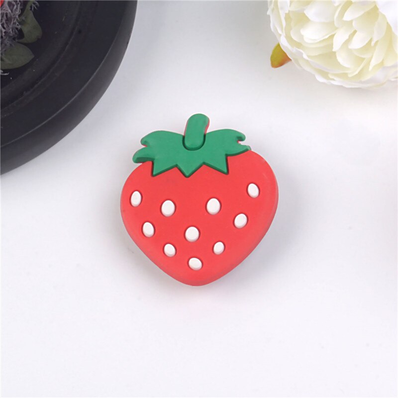 chat mignon dessin animé mobile anneau telephone portable porte carte accessoires telepsupport pour téléphone universel Coloré Téléphone Portable Accessoire Support Support Extensible Téléphones Poignée de Support: Strawberry