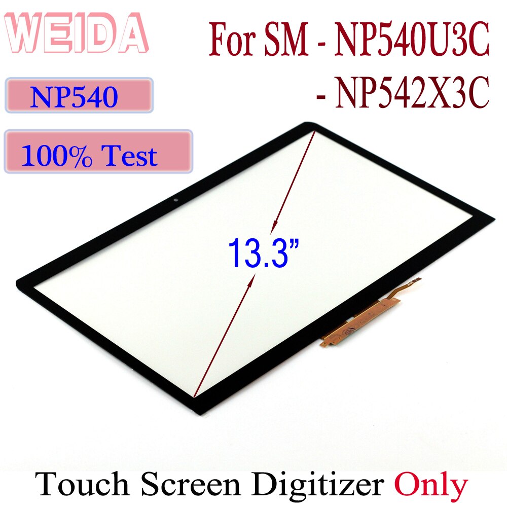 WEIDA 13.3 "Scherm Vervangend Voor Samsung NP540 NP540U3C NP542X3C Serie Touch Screen Glas Panel Digitizer