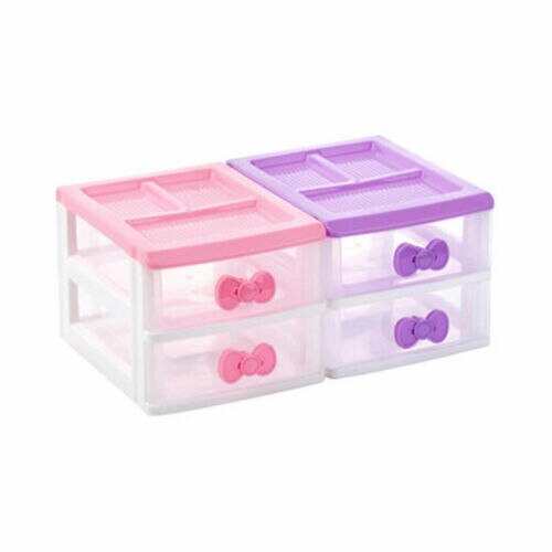 Storage Boxs 2/3/4 Layer Organizer Jewelry Case Headdress Drawer Desk Plastic: 2 Layers