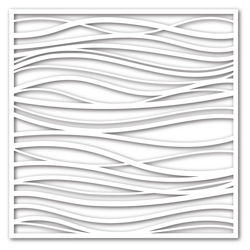 6*6 inch Water Ripple Blister Wavy Line Flowers Matric Doodle Plastic Stencil DIY Scrapbooking Drawing Template #18: 4