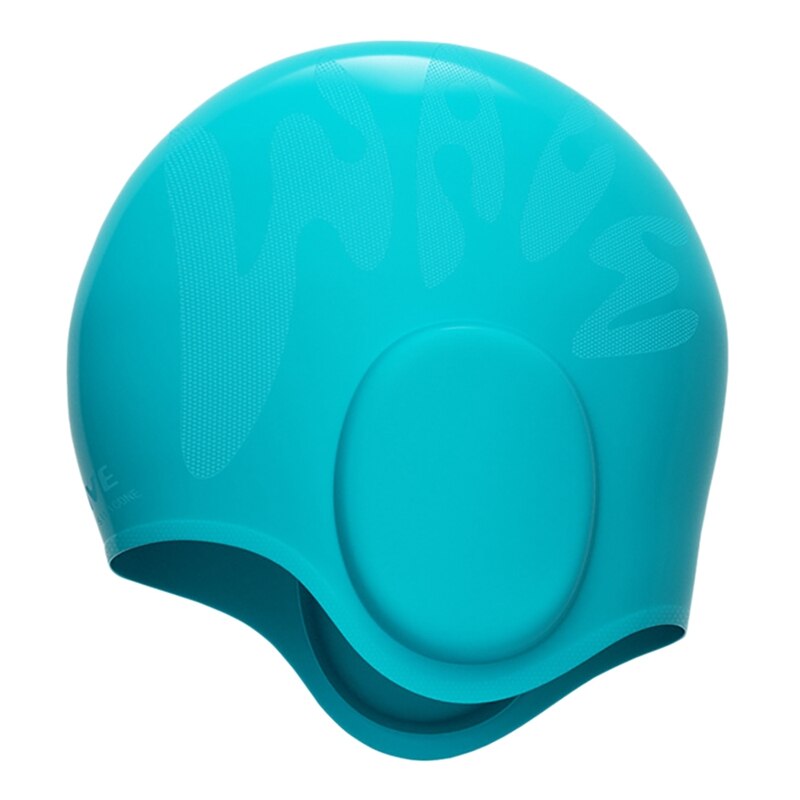 Gorro de natación Unisex para niños, protección 3D para los oídos, de silicona, resistente al agua, duradero: Azul