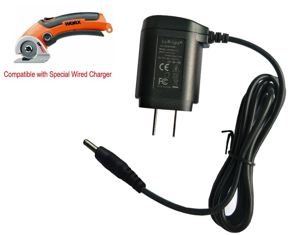 Adaptador ac dc para worx wx081l wx08il wx252 wx253 4v zipsnip cortador sem fio novas obras de corte ferramenta rotativa hych0070420500u power