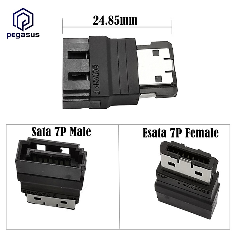 Hard Disk SATA 7Pin Male to ESATA 7Pin Female Extender Extension Adapter Convertor