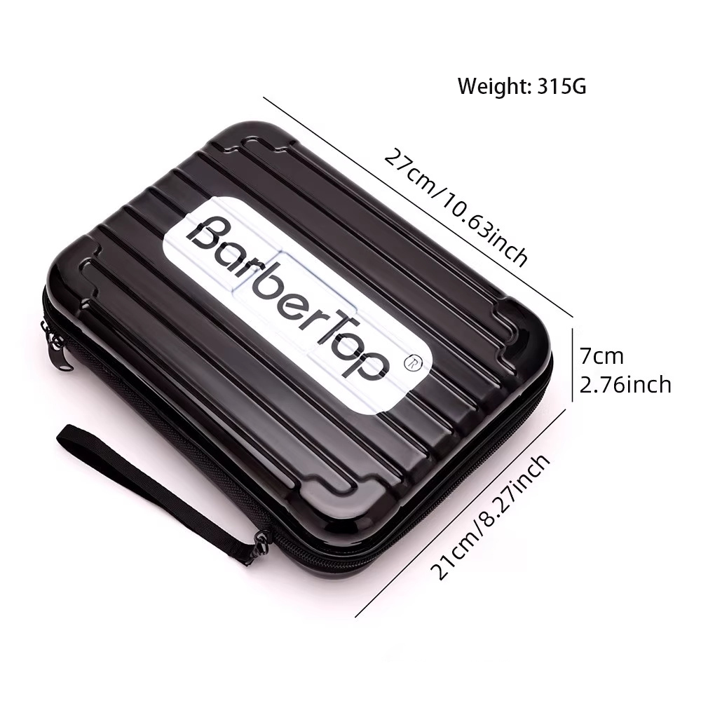 Specialiteit Kapper Box Schokbestendig Haar Schaar Case Bag Kapper Weerstand Trimmer Koffer Waterdicht Hoge capaciteit Styling Tool: Black