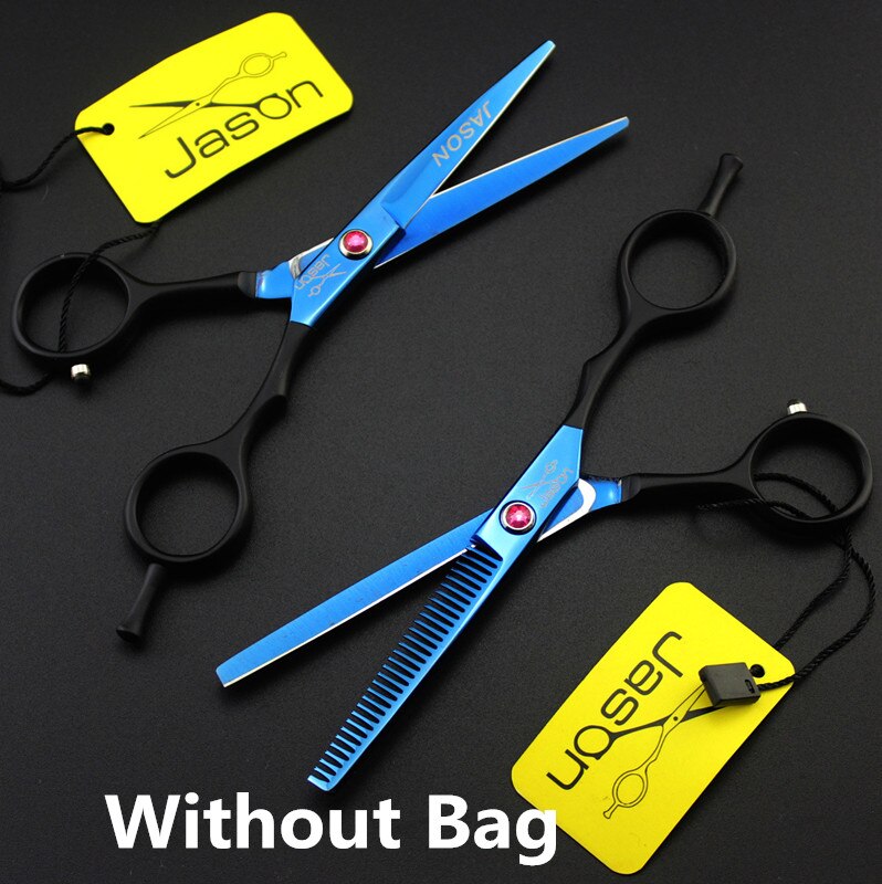 323# 5.5'' Brand Jason TOP GRADE Hairdressing Scissors 440C Barbers Cutting Scissors Thinning Shears Hair Scissors: One Pair Without Bag