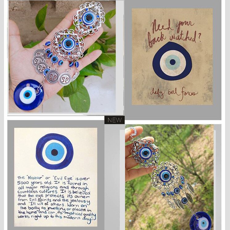 Pendentif œil bleu turc, amulette murale, porte-bonheur, décoration de la maison, artisanat