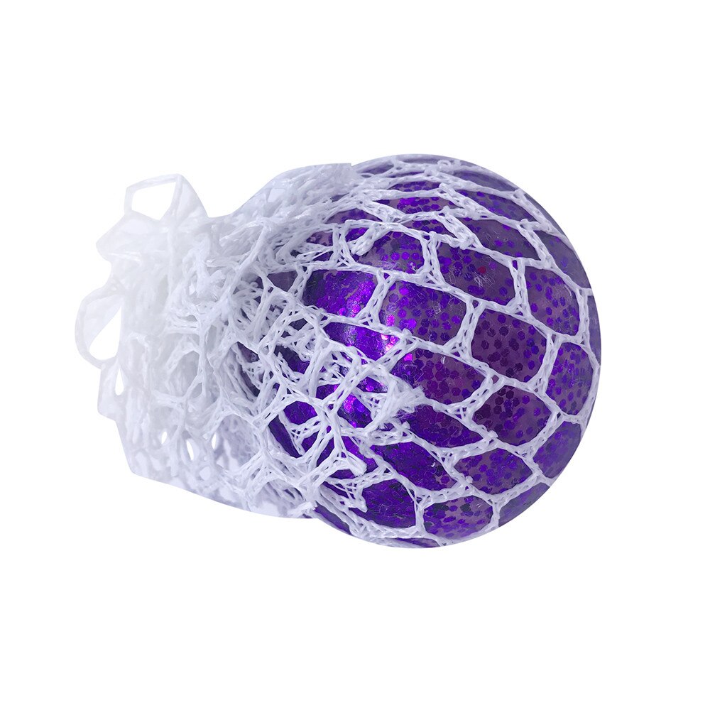5ml Mesh Ball Stress Led Glowing Squeeze Grape Toys Anxiety Relief Stress Ball Squishy Toy Anxiety Relief Decompression Toy