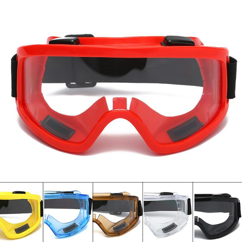 Beskyttelsesbriller beskyttelsesbriller med justerbart hovedbøjle, blød pc-ramme, vindtætte beskyttelsesbriller til sportsskiløb på motorcykler