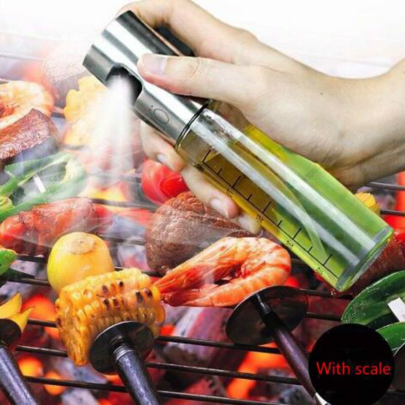 Rostfritt stål sprayflaska kök hem utomhus grill sojasås vinäger finfördela ätbar olivolja vattenkanna  mx7051721