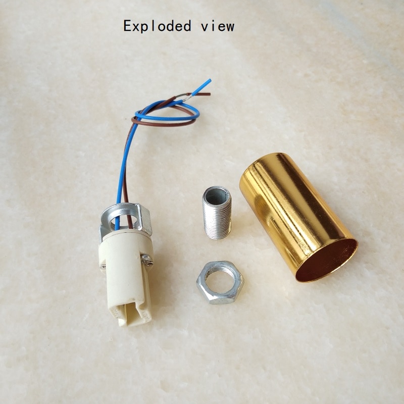 10pcs/lot G9 Socket Ceramic Base with with 0.5mm2 wire Light Holder chrome/gold/rose gold/bronze lamp cup lighting accessories