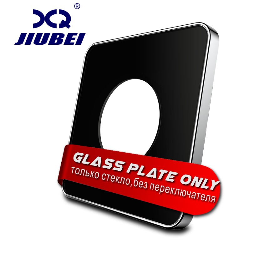 Jiubei – panneau en verre cristal simple, 80x80mm, perle blanche de luxe, pour prise d'interrupteur mural, pièces de rechange à monter soi-même, standard ue