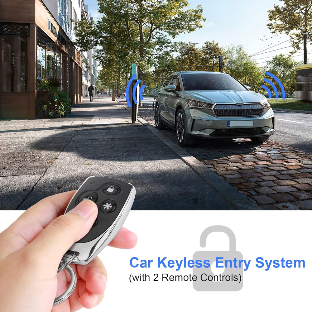 Universal Car Auto Burglar Alarm Protection Programmable Remote Control Door Lock Vehicle Keyless Entry System Anti-Theft System