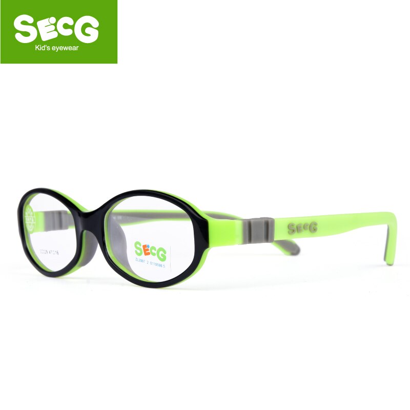 SECG Round Cute Children Glasses Frame Optical Myopia Glasses for Sight Kids Flexible Soft Spectacle Frame No Screw Eyeglasses: C31