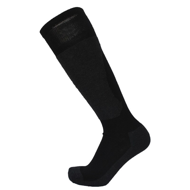 Calcetines gruesos de lana merina para deportes al aire libre, para esquí, para hombre y mujer, Color negro y gris, 1 par, 42%: Gris / FROM 35 TO 38